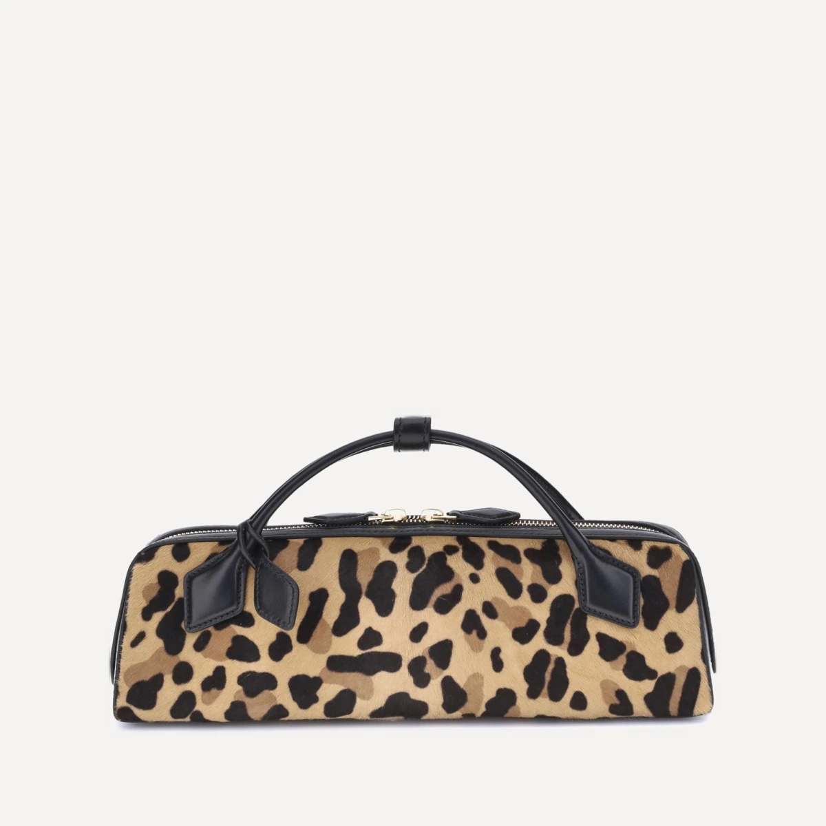 Teckel Leopard-Print Calf Hair Handbag Female UNI