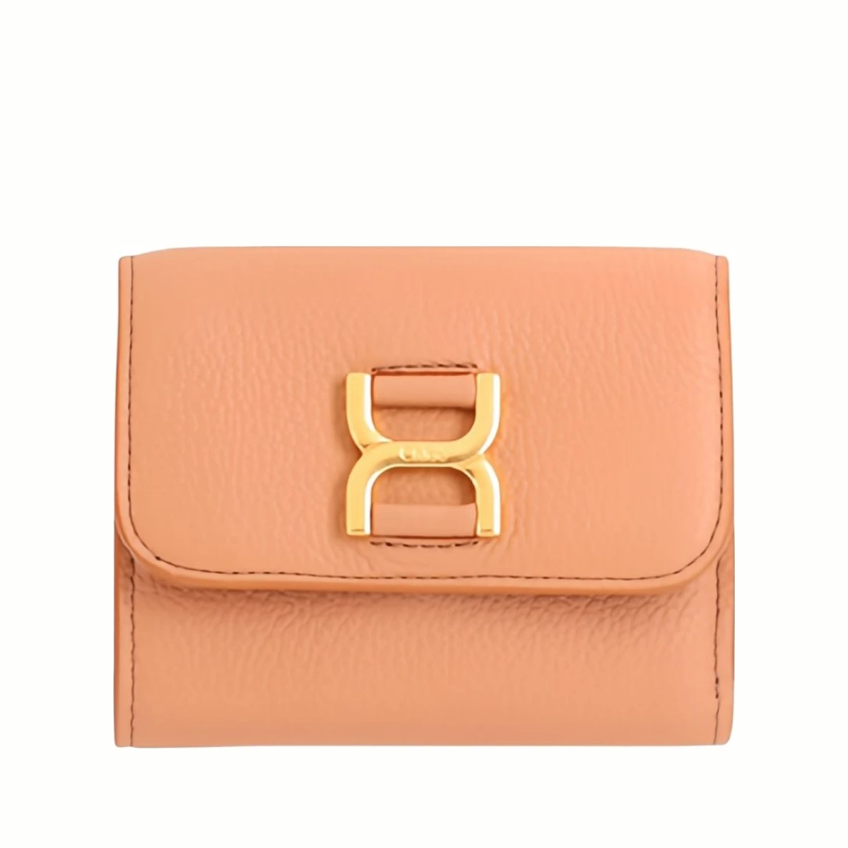 Marcie tri-fold leather wallet - Orange