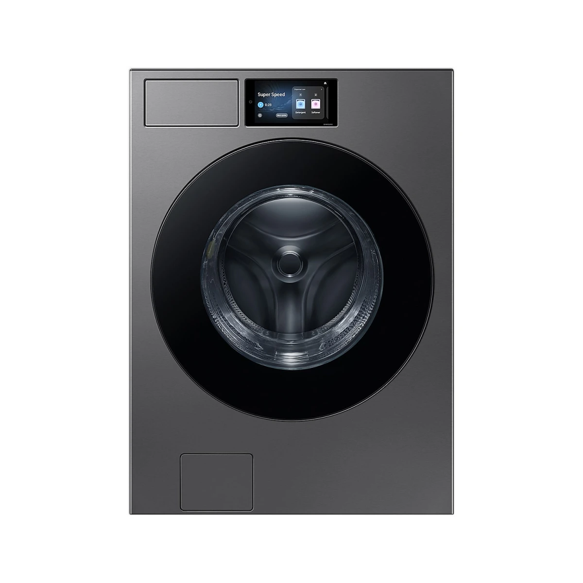 5.3 cu. ft. Bespoke AI Ultra Capacity Front Load Washer with AI Home and AI OptiWash+ in Dark Steel(WF90F53ADSA5)