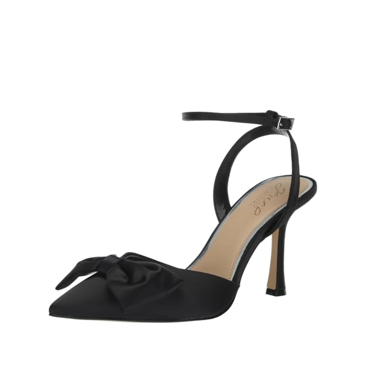 Jewel Badgley Mischka Yanna Satin Stiletto with Bow Champagne