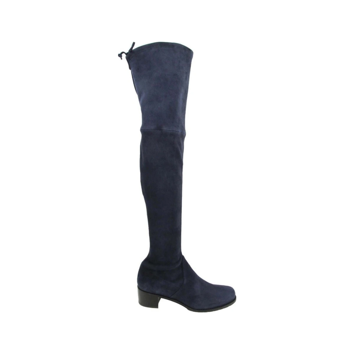 Stuart Weitzman Women's Midland Nice Blue Stretch Suede Knee High Boot 5