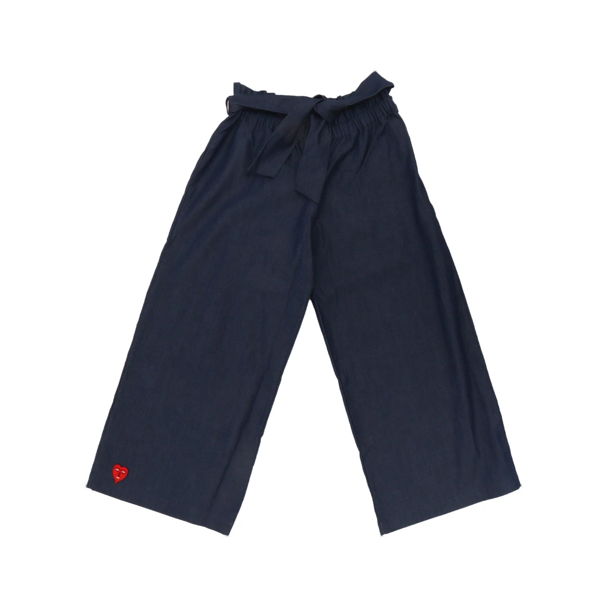 Chambray Pants With Bow