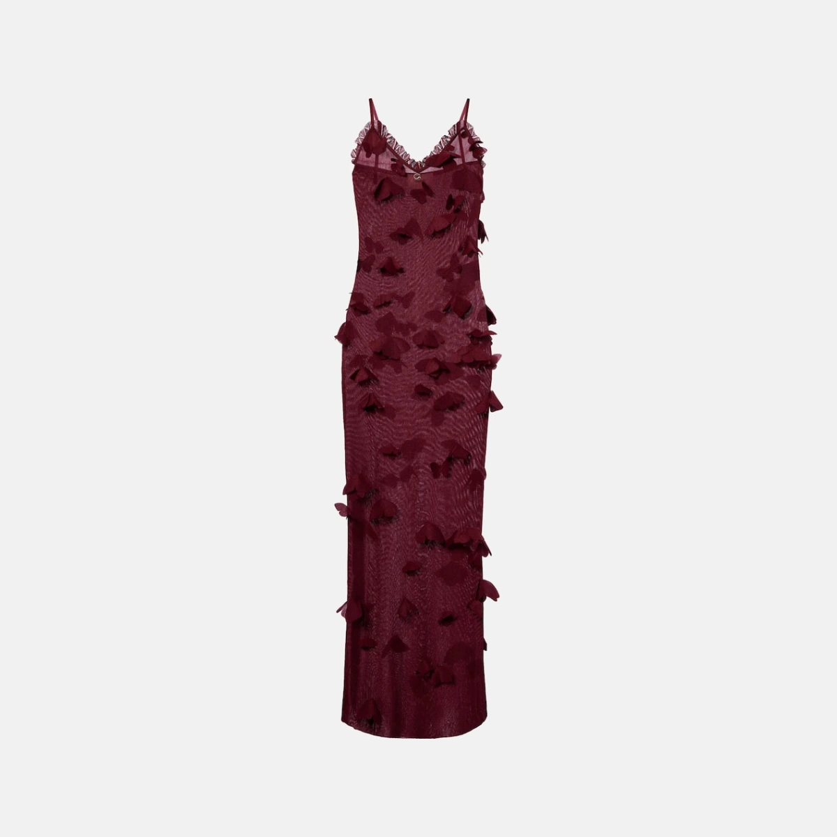 Butterflies Techno embroidered midi dress