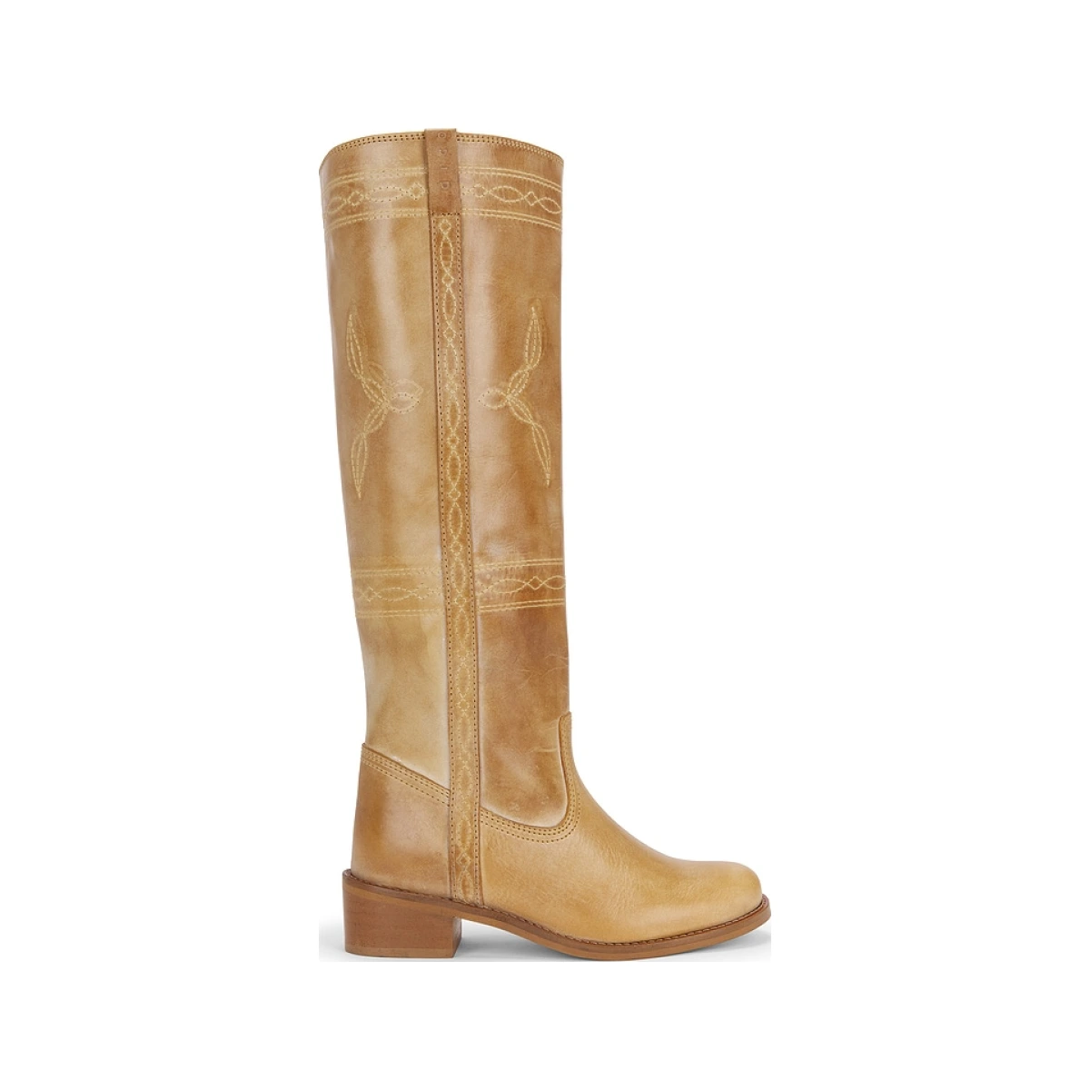 Dico Copenhagen Ann Gaucho With Western Stitching Boot in Light Tan Escovado. 37 also