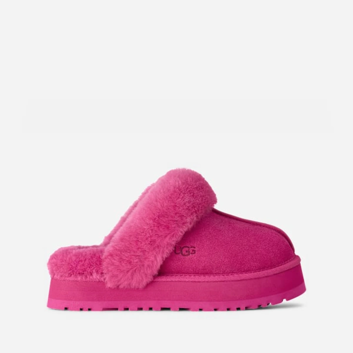 ® Women's Disquette Sheepskin Slippers in Dark Peony