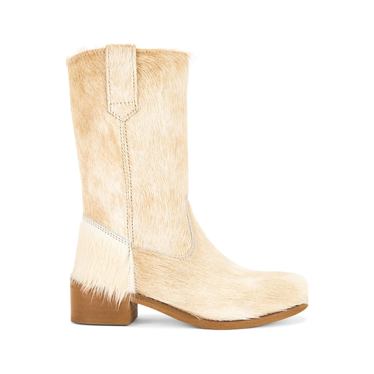 Dico Copenhagen Julia Fur Gaucho Boot in Beige. - 38 also