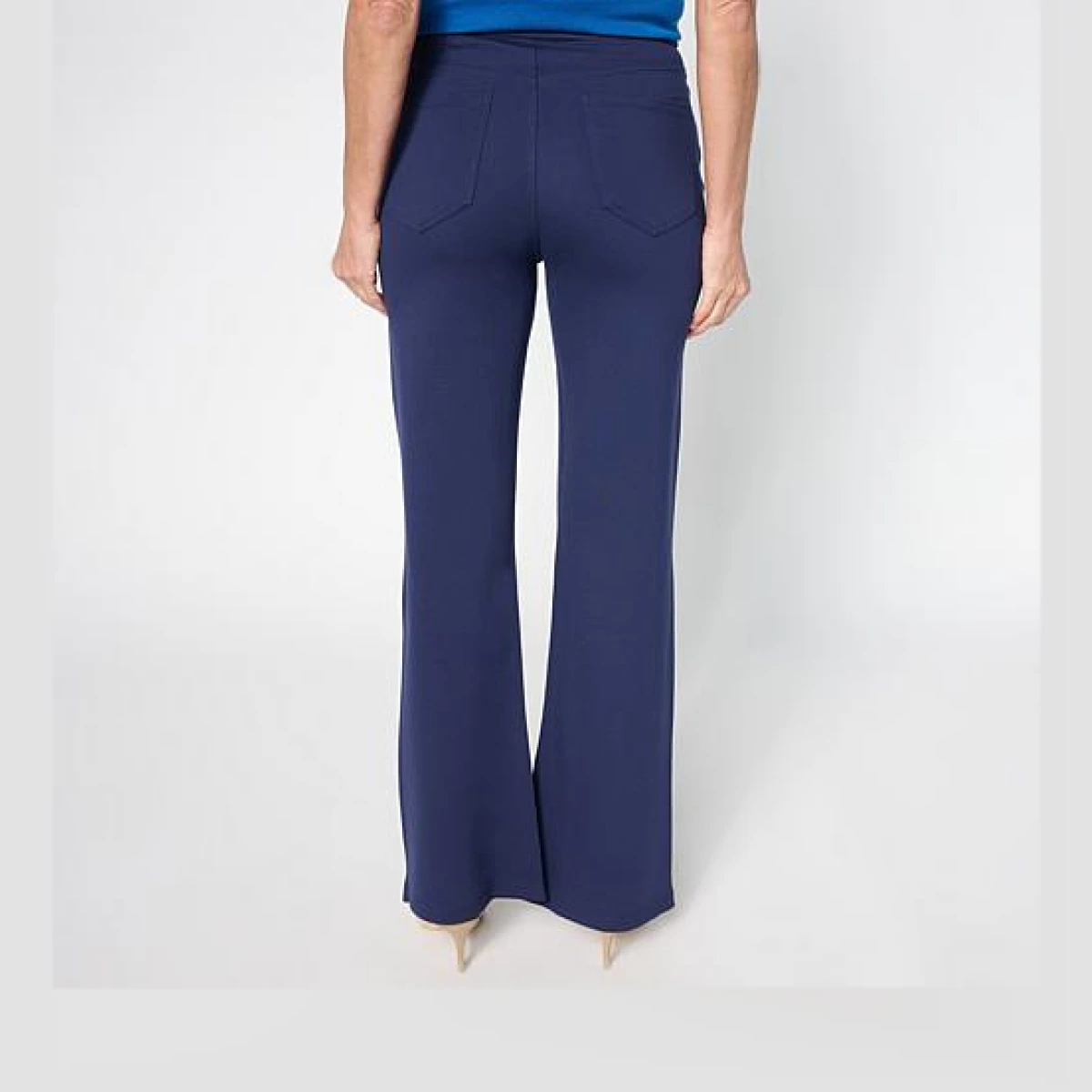 C Wonder by Christian Siriano Pull-On Ponte Knit Bootcut Pant - Blue