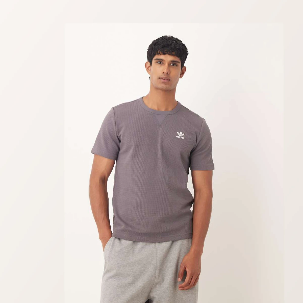 Essential Waffle t-shirt in grey