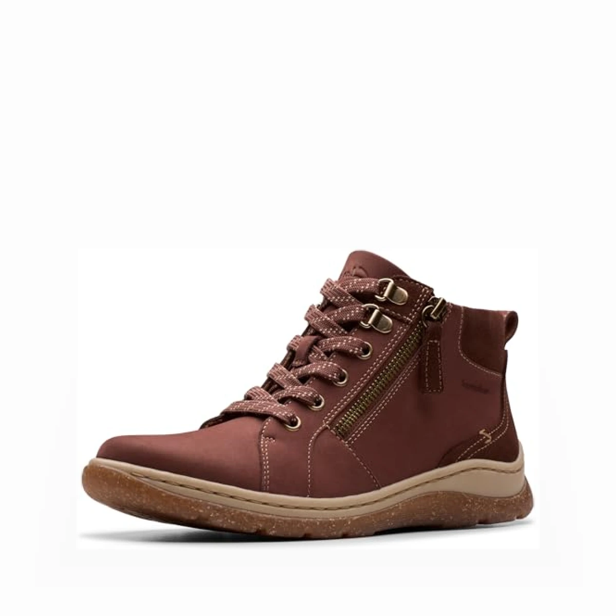 Clarks Women's Orlene Top Waterproof Trainer Boot, British Tan Nubuck