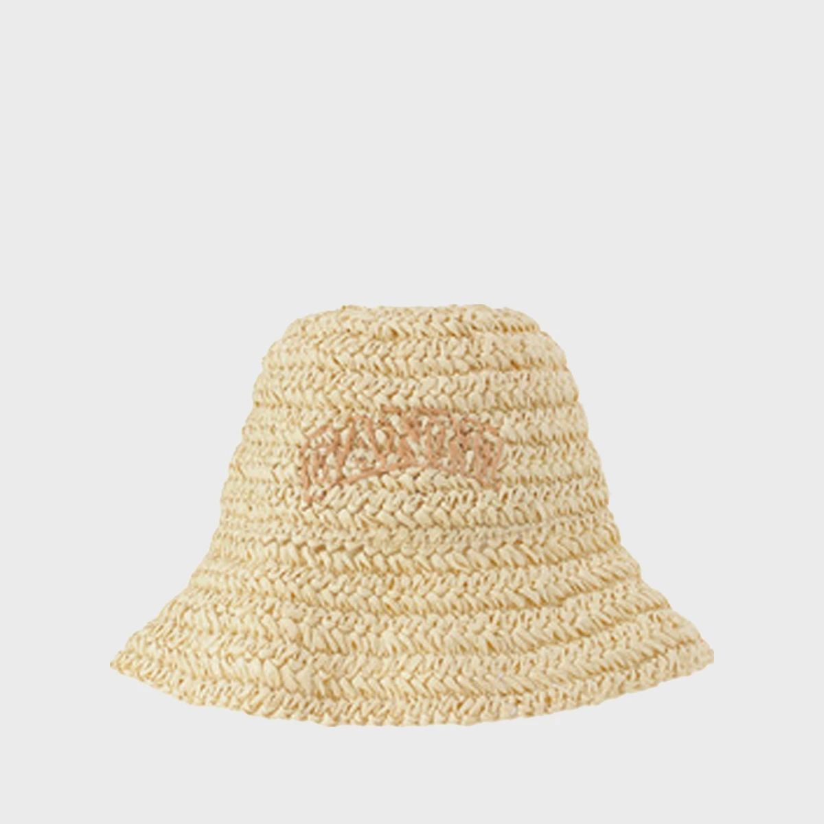 Ganni Hat Summer Straw Almond ONESIZE