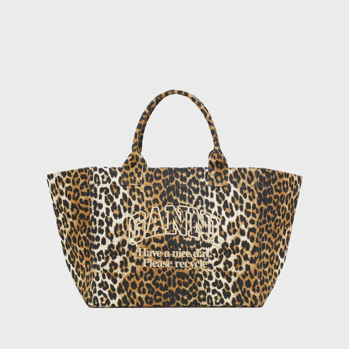 Ganni Bag Shopper XXL Print Leopard ONESIZE