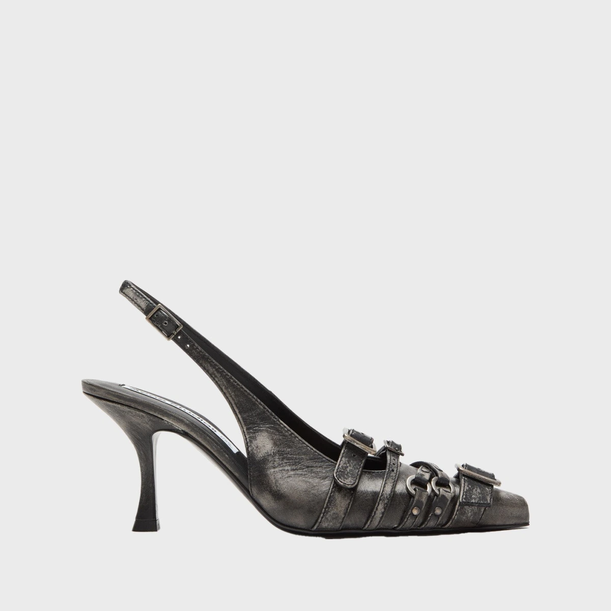 Acne Studios Heels Slingback Leather Black/White EUR