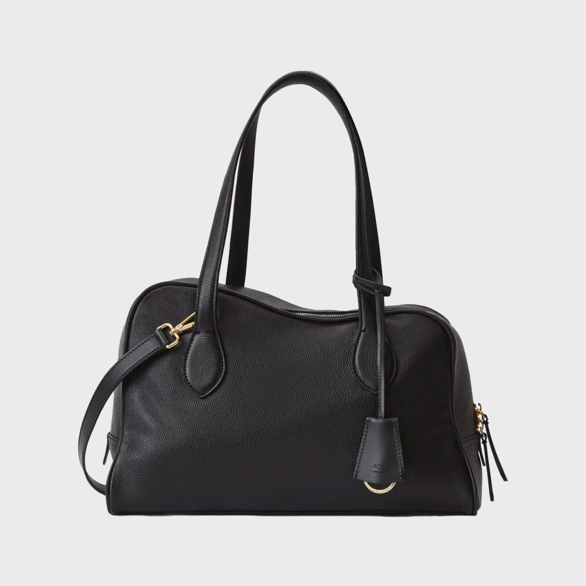 ATP Atelier Bag Noale Grained Leather Top Handle Black ONESIZE