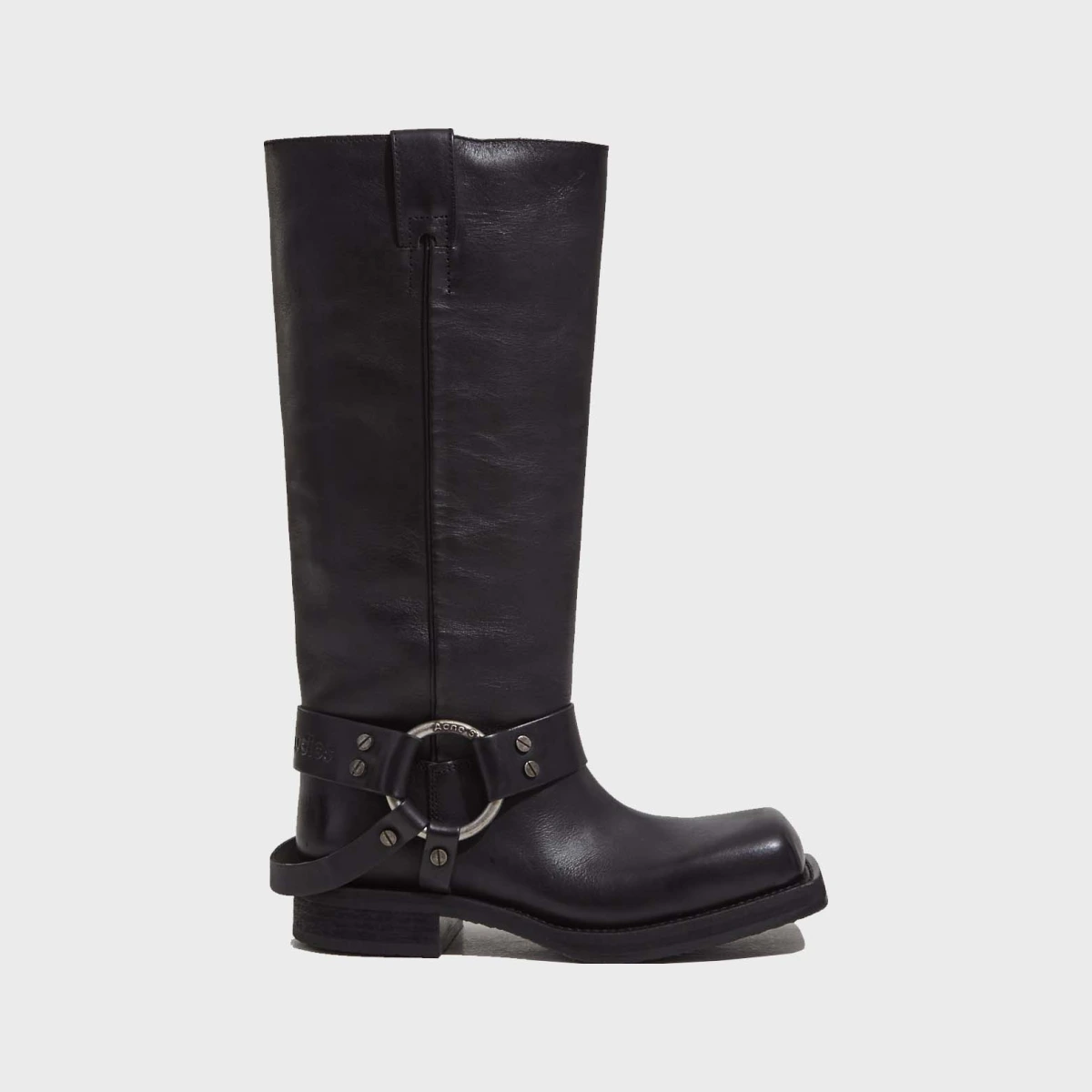 Acne Studios Buckle Leather Boots Black EUR