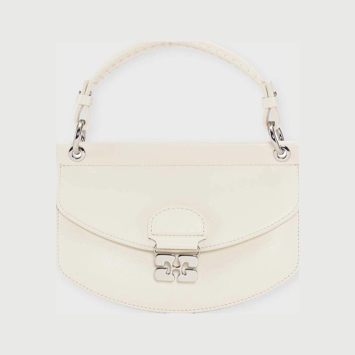 Ganni Bag Apo-G Mini Top Handle Egret ONESIZE