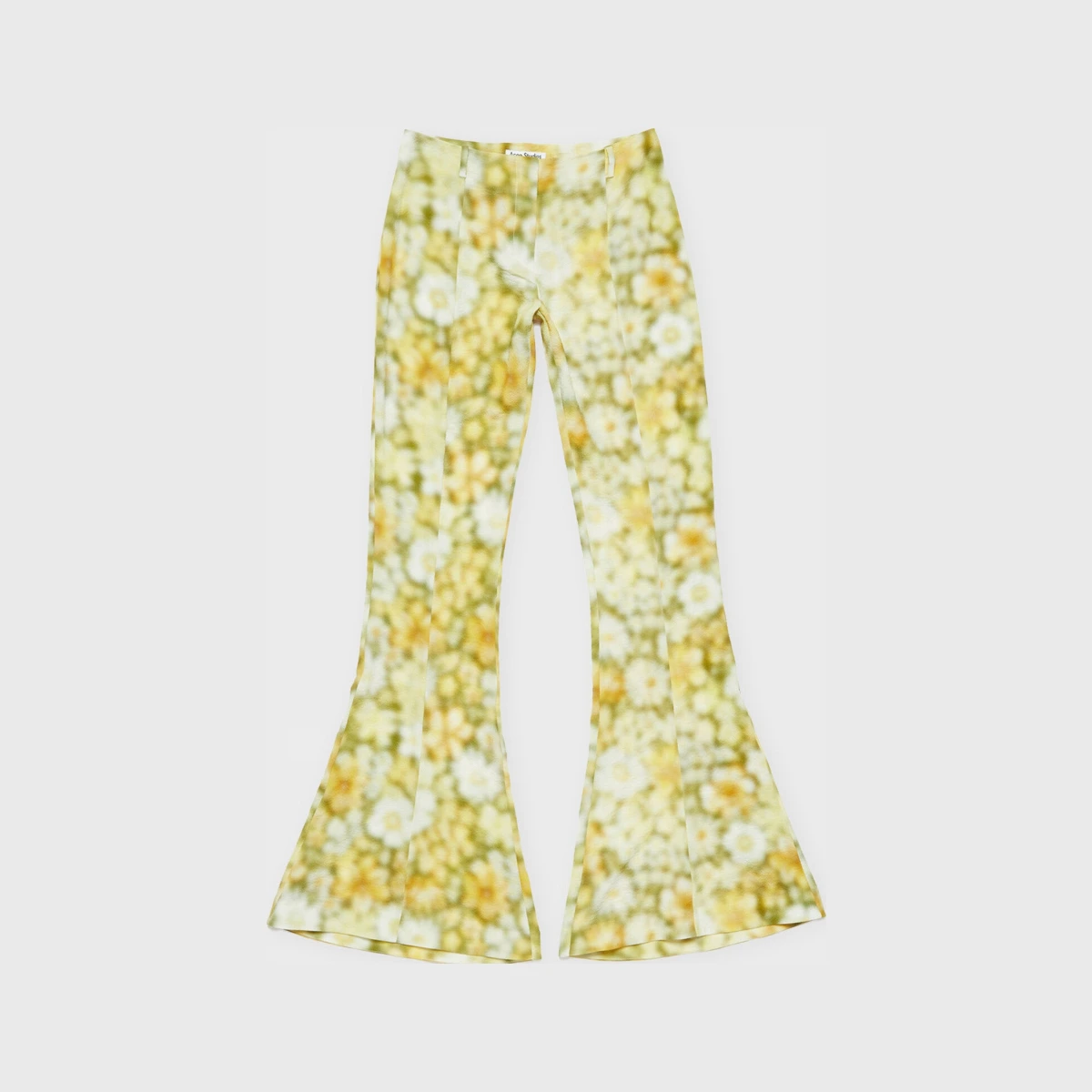 Acne Studios Trousers Bootcut Fluid Print Green