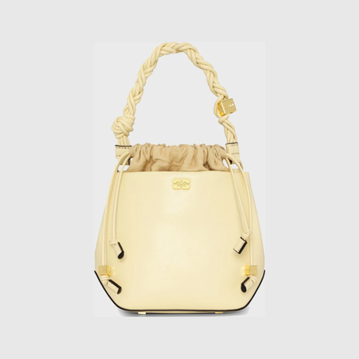 Ganni Bag Bou Bucket Light yellow ONESIZE