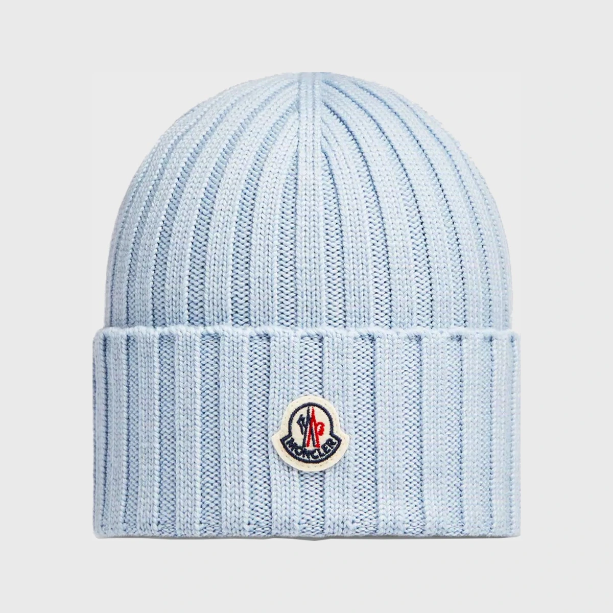 Moncler Beanie Wool Tricot Light blue ONESIZE