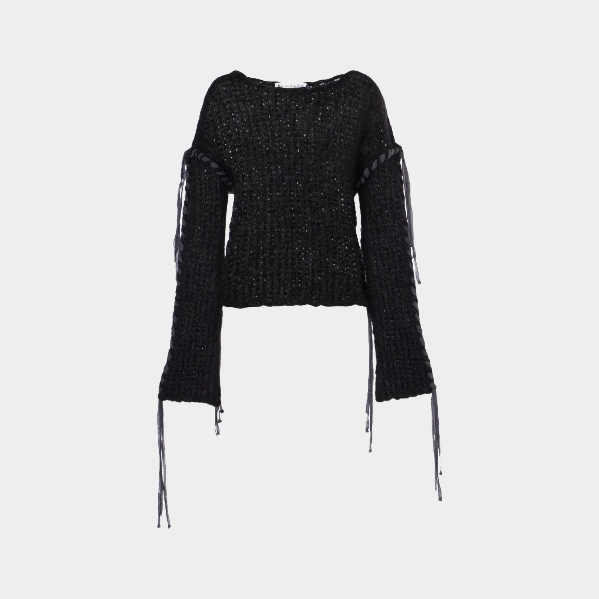 Acne Studios Sweater Lacing Knit Black