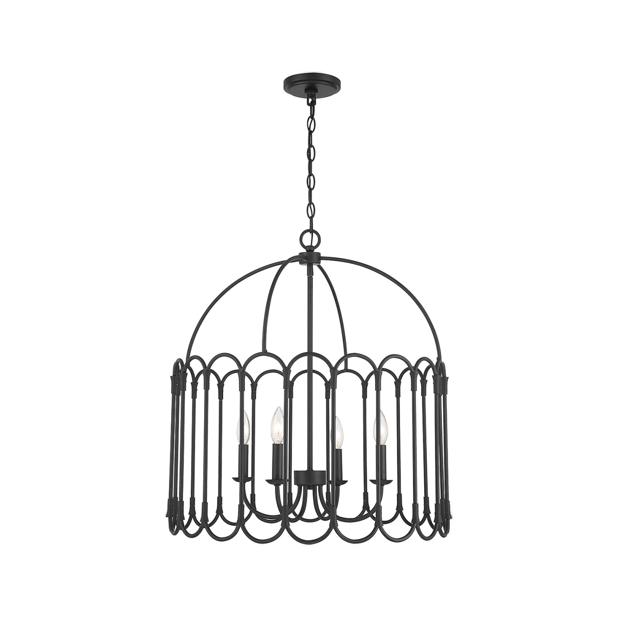 Trade Winds Chloe 4-Light Pendant in Matte Black