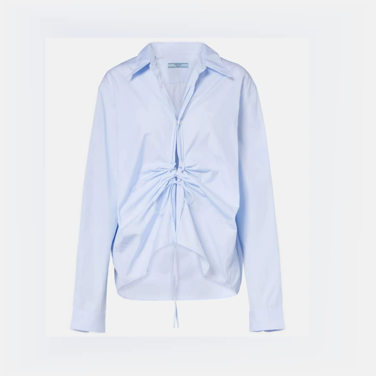 Gathered cotton shirt