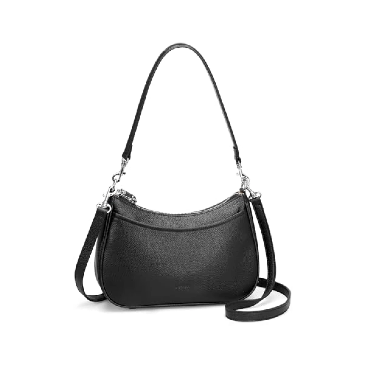 Befen Anti Theft Genuine Leather Crossbody Bags for Women Black Shoulder Purses Designer Trendy Hobo Bag with RFID Blocking Soft Leather Purse Travel Womens Handbag Shoulder with 2 Detachable Straps