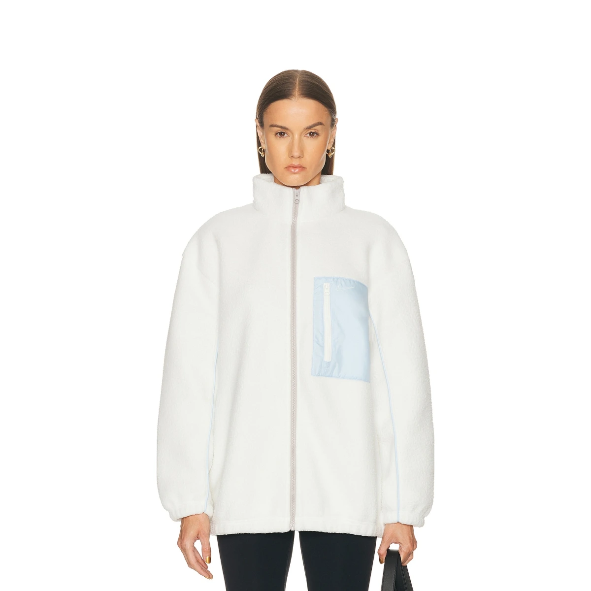 Nike Sherpa Logo Full Zip Jacket in Crea