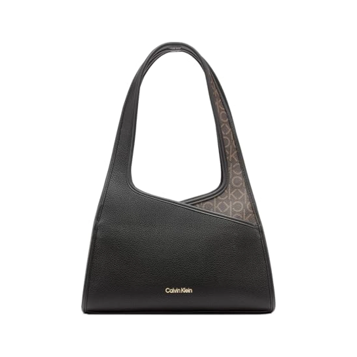 Calvin Klein Lyla Triple Compartment Satchel, Black/Brown/Khaki, One Size