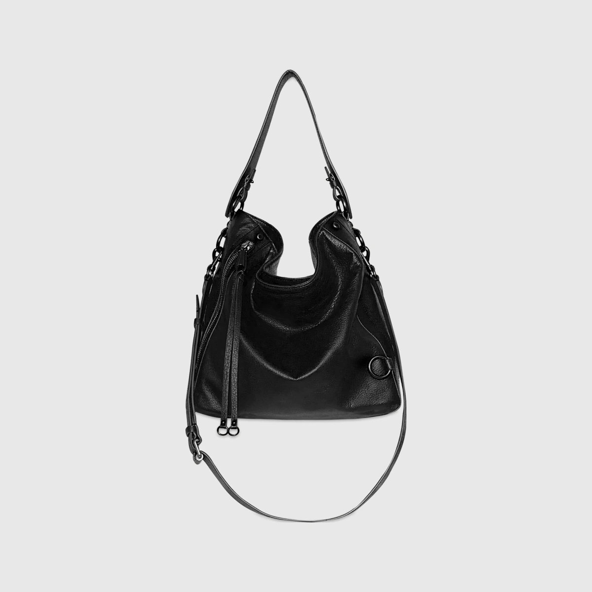 Rebecca Minkoff M.A.B. Hobo Bag In Black/Black Shellac