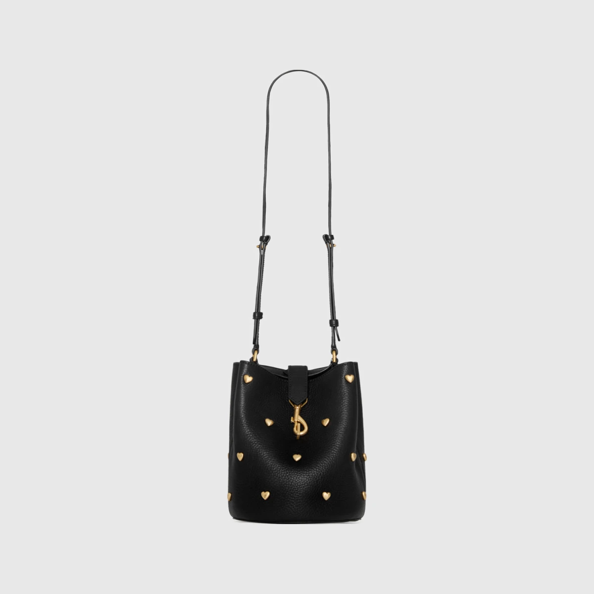 Rebecca Minkoff Small Heart Bucket Bag In Black