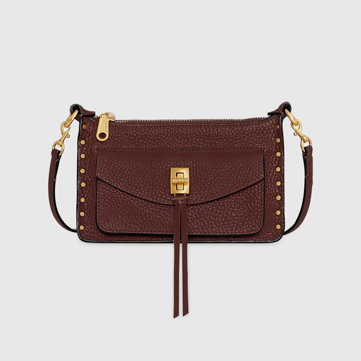 Rebecca Minkoff Darren Mini Top Zip Crossbody Bag In Red