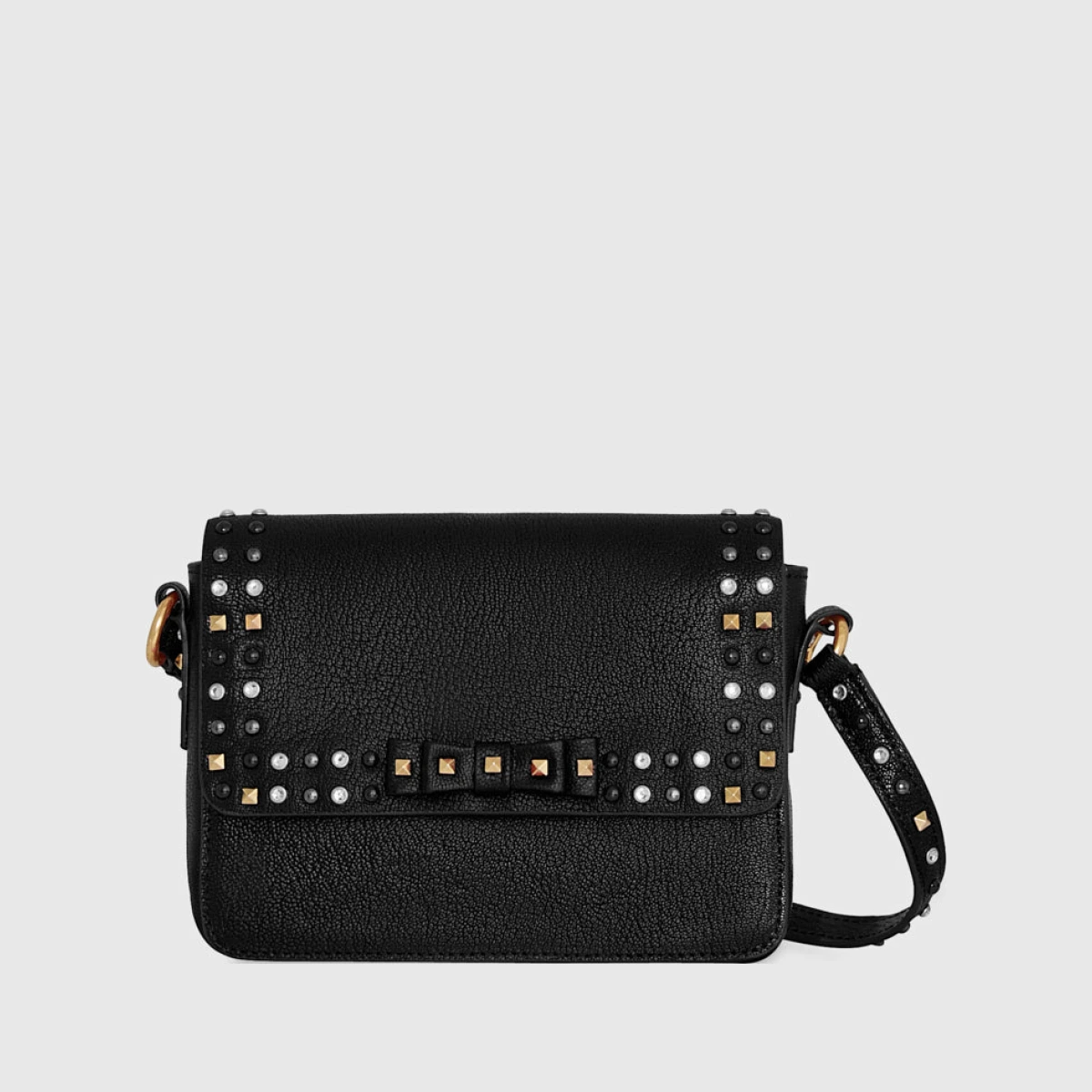 Rebecca Minkoff Bowie Studded Crossbody Bag In Black