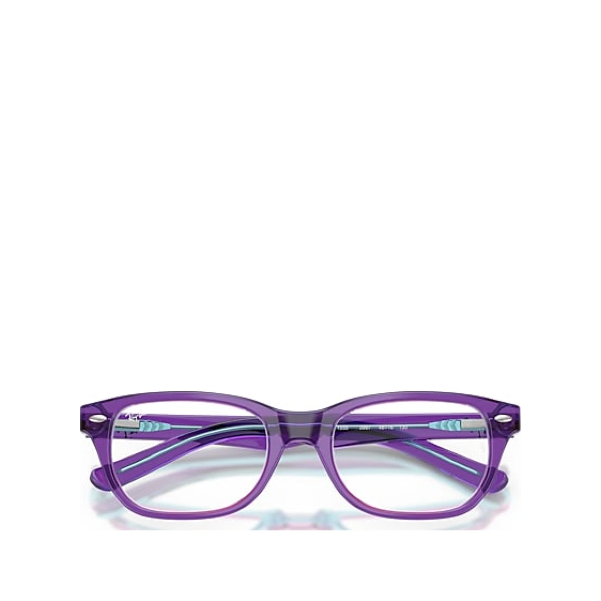 Ray-Ban Rb1555 Optics Kids Optical Transparent Violet & Light Blue Frame Clear Lenses Polarized
