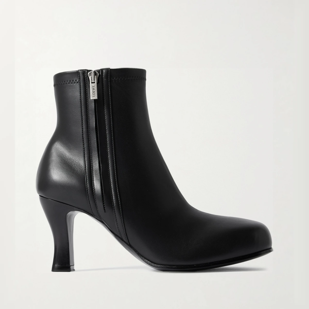 Bobine Leather Ankle Boots - Black
