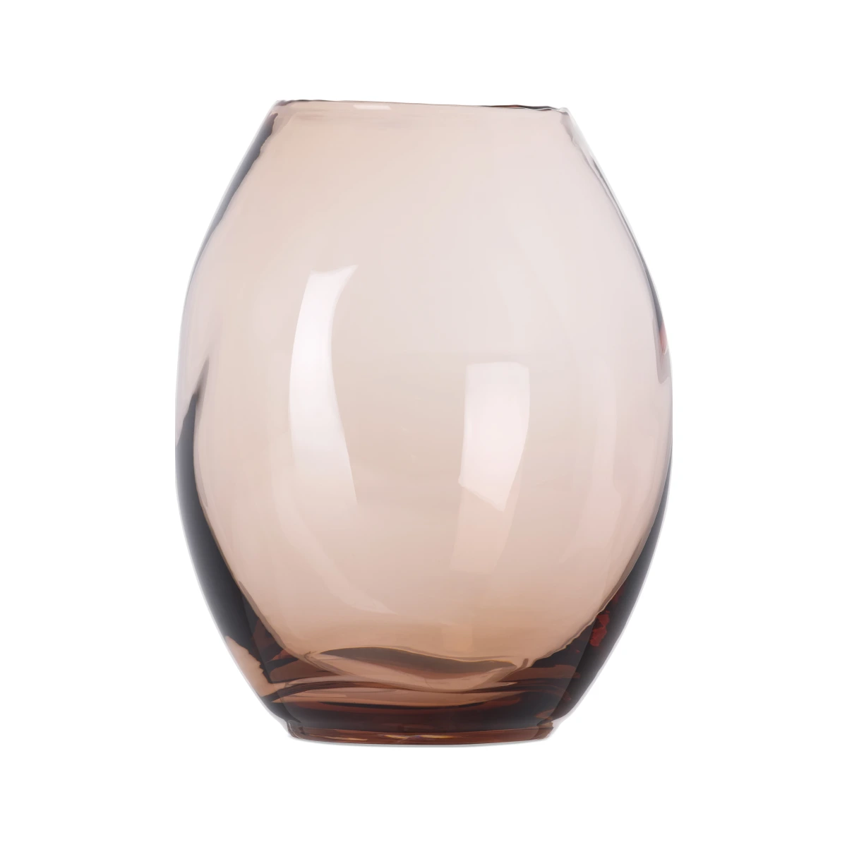 Brown Addled Short Vase