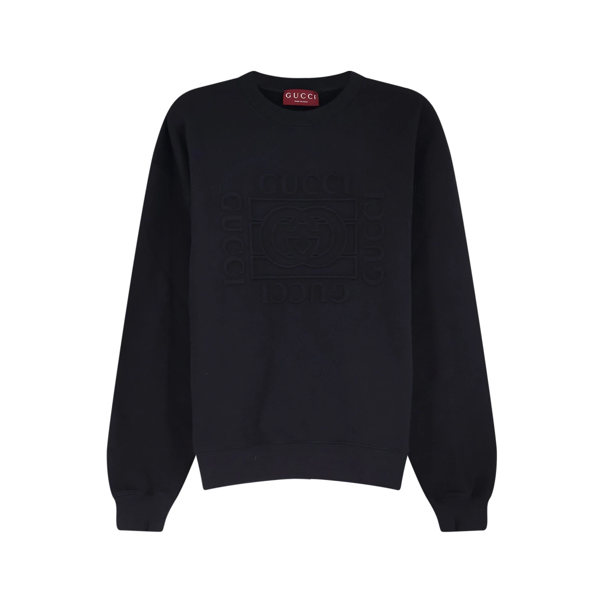 Cotton Sweatshirt With Frontal Embossed Logo