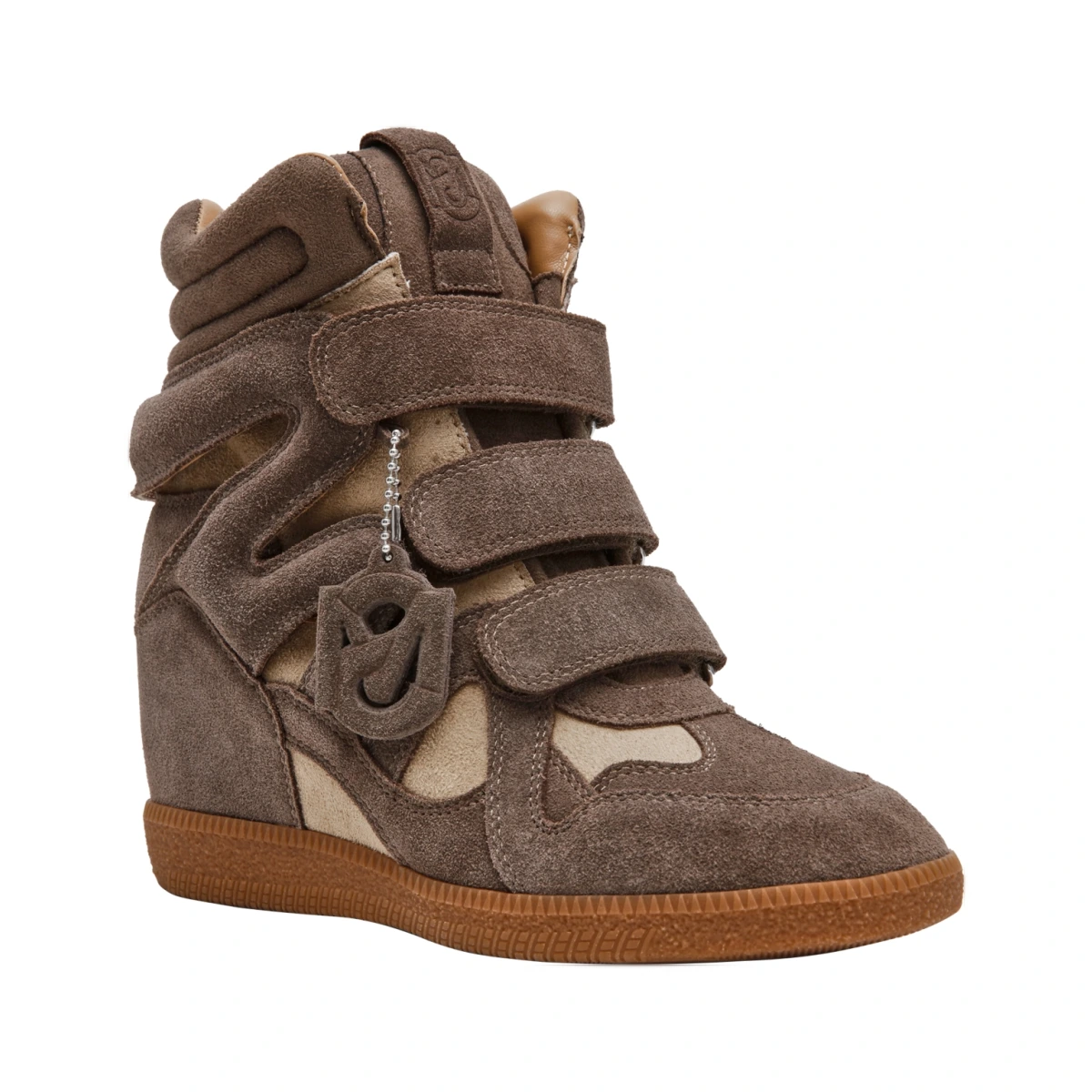 Women's Mavis High-Top Lace-Up Wedge Sneakers - Taupe Suede