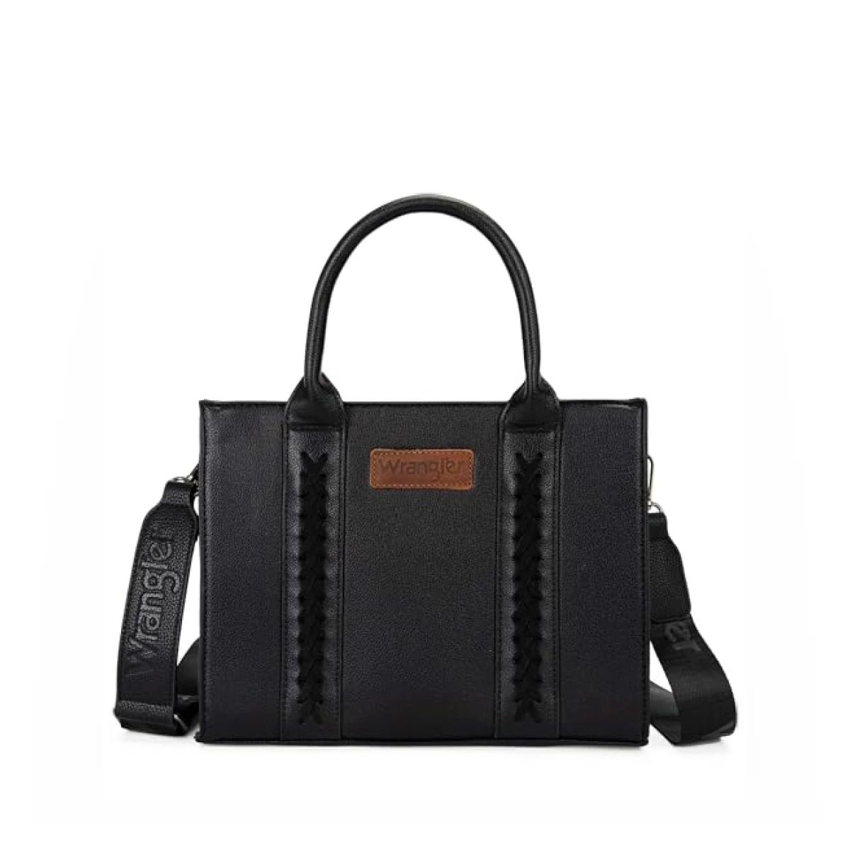 Wrangler Purse for Women Medium Tote Bag Handbags Top-Handle Handbags All Black SK-WG70-8120DBK