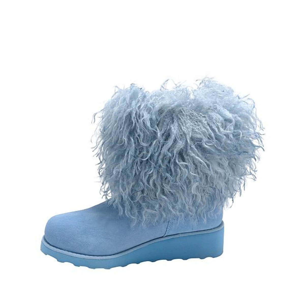 ® Janell Curly Faux Fur and Suede Boot