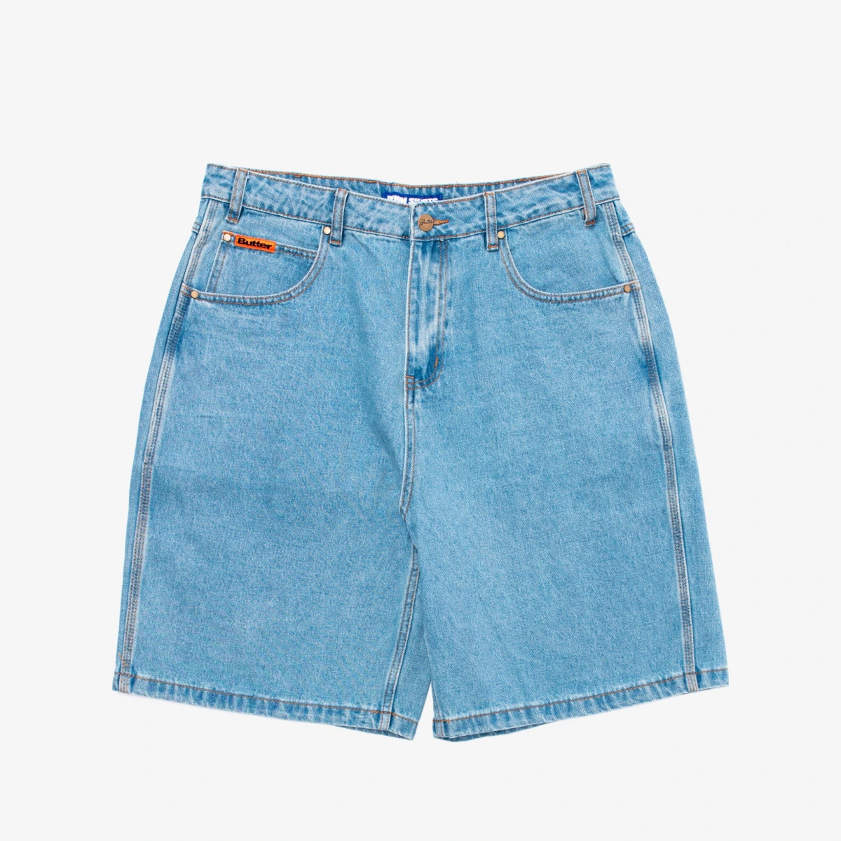 Butter Goods Baggy Denim Shorts - WASHED INDIGO - unisex - W