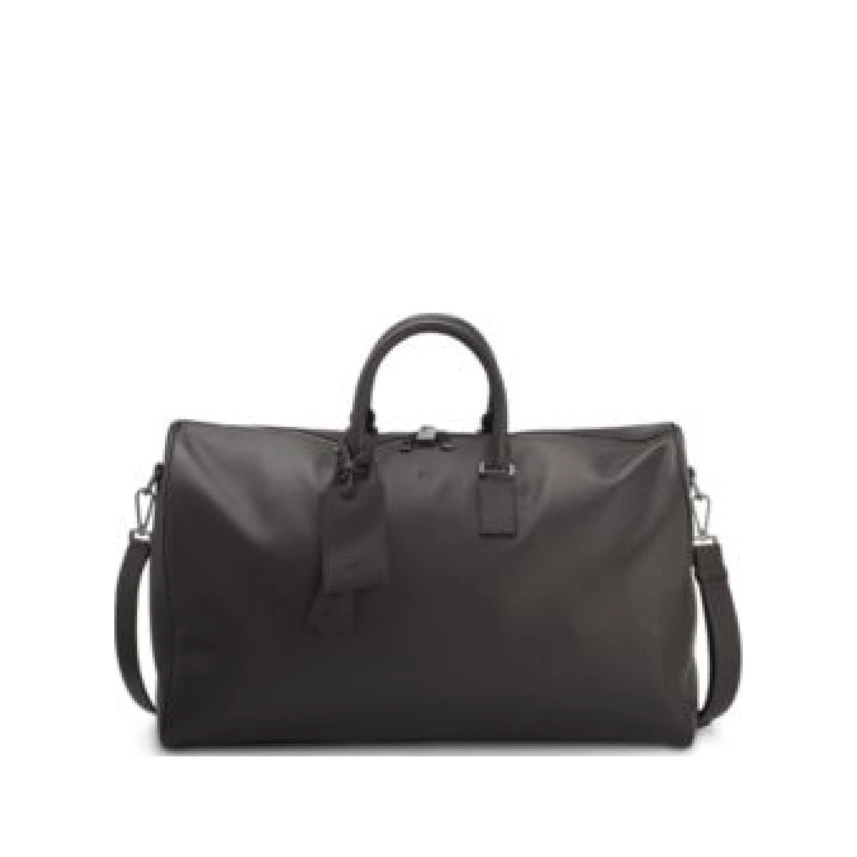 BOSS BECKHAM x holdall in grained leather - Dark Brown Men's Business Bag