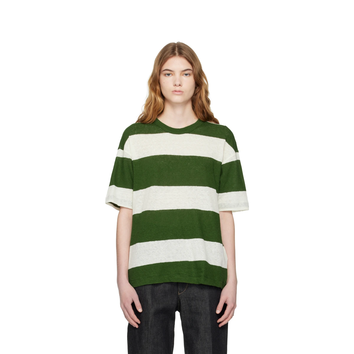 Green & Off-White Triple Stripe T-shirt