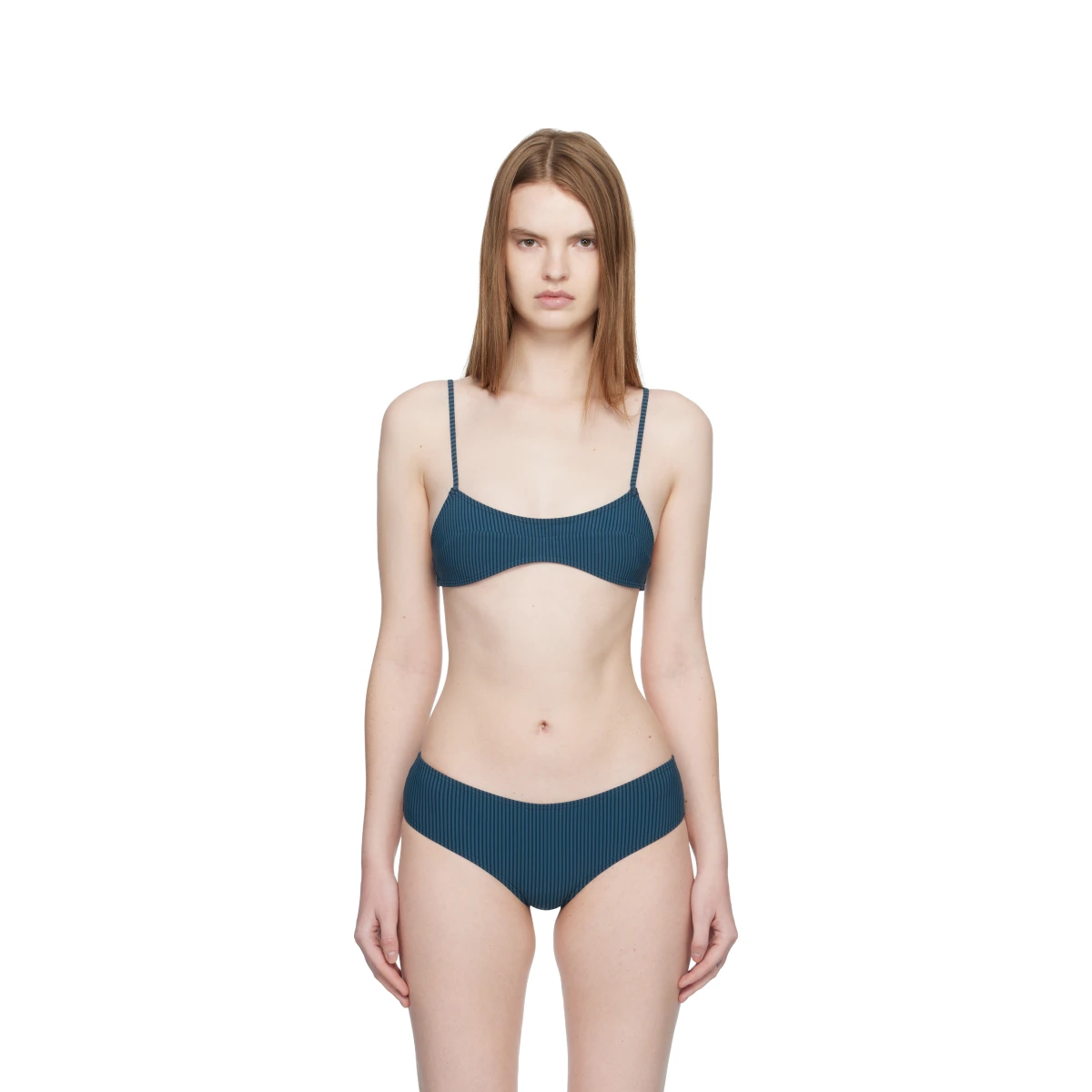 Blue Bream Stripe Bikini Top