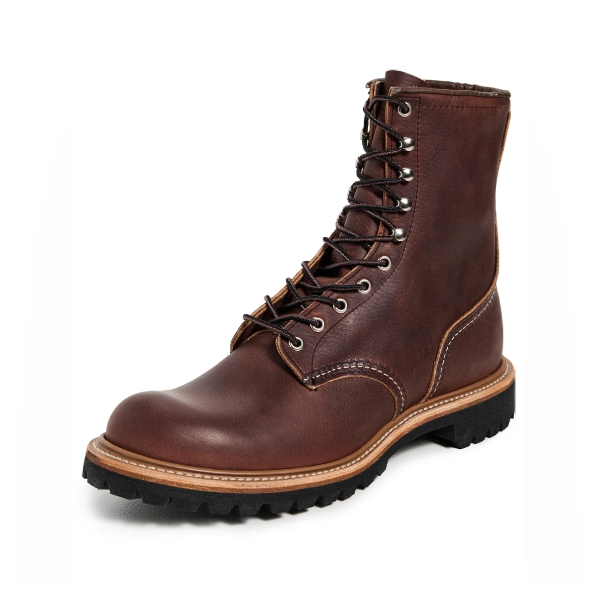 8-Inch Logger Oil Slick Leather Boots Briar Oil Slick