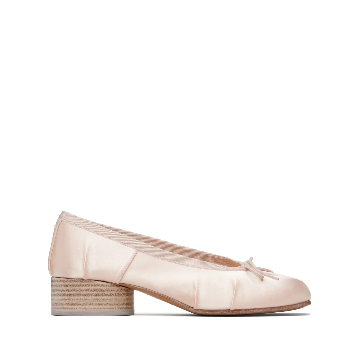 Pink Tabi Satin Ballerina Heels