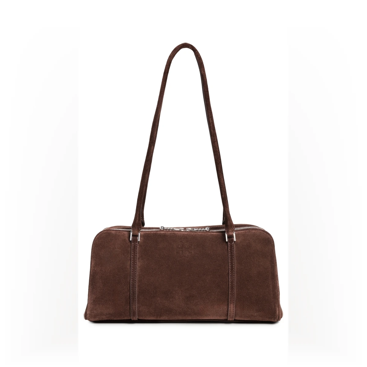 Marshmallow Suede Small Satchel Dark Cocoa One Size