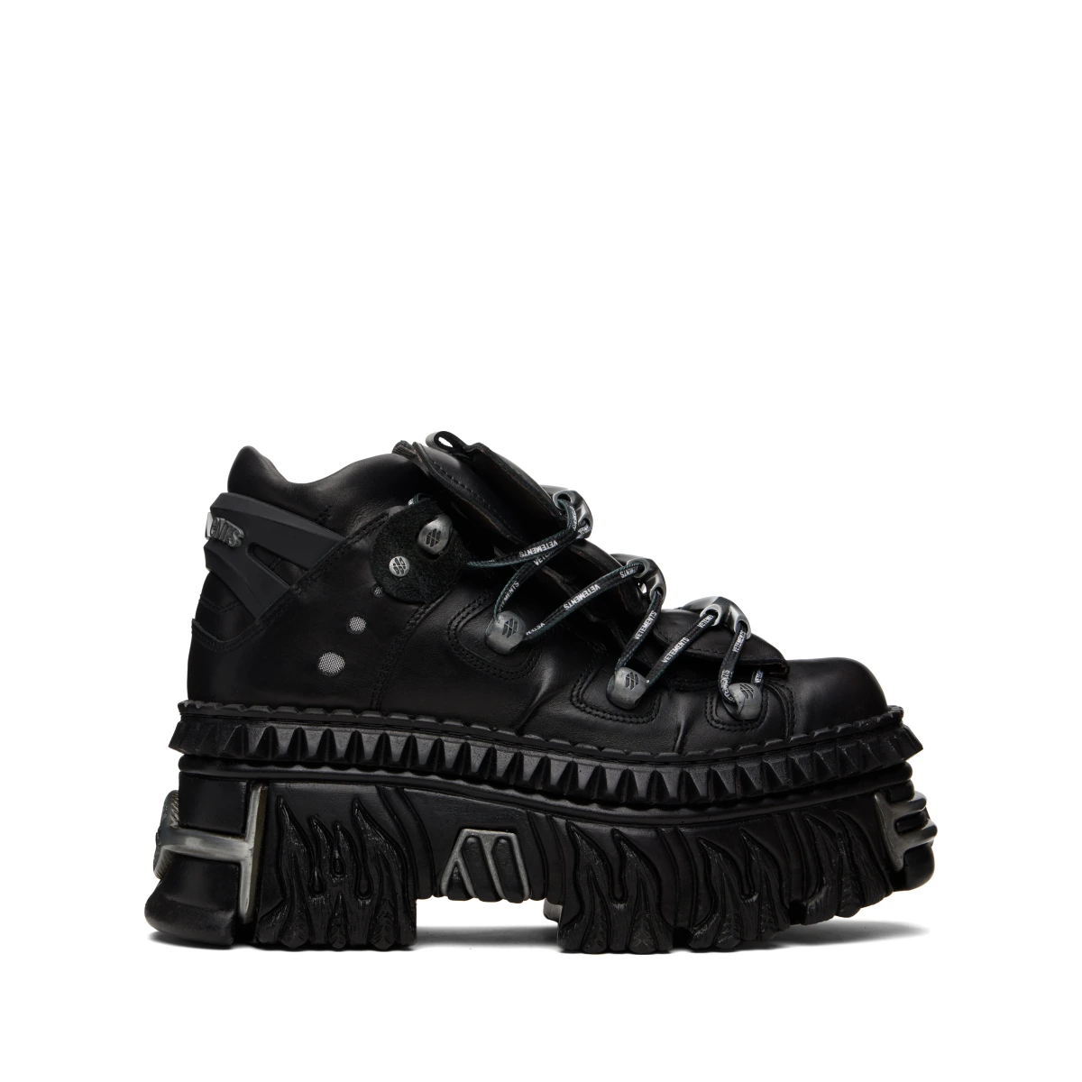 Black New Rock Edition Fire Platform Sneakers