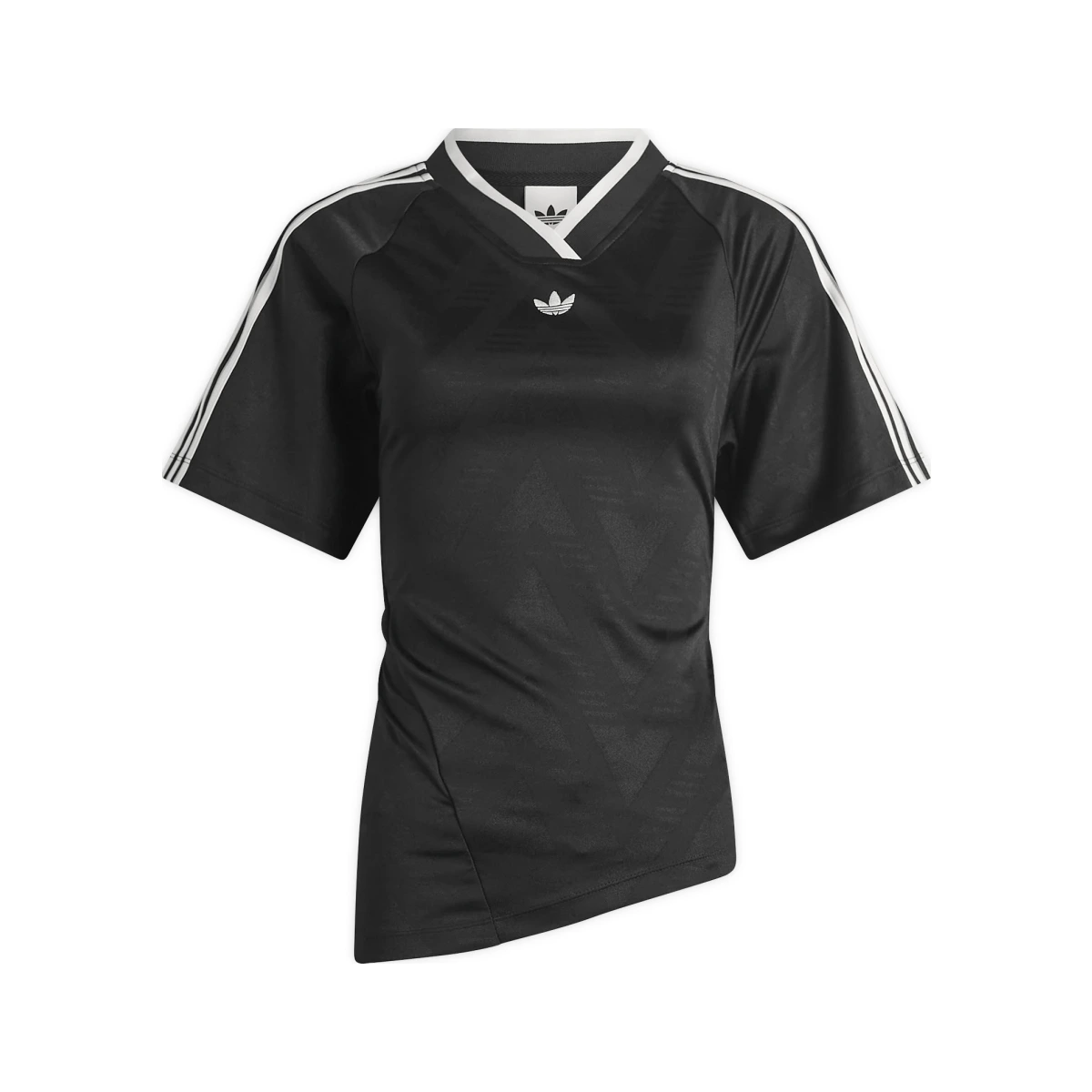 Women's Rouched Football Top in Black