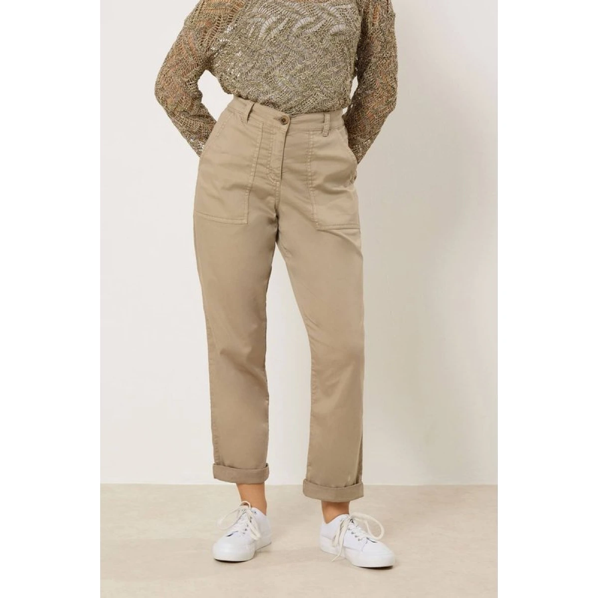 M&co Tapered Carpenter Trousers In Natura