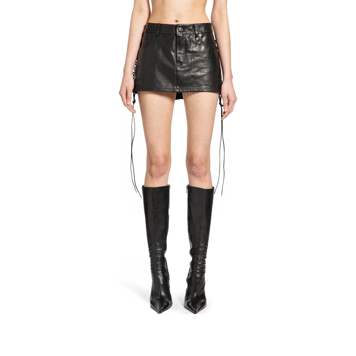 Laced-Up Mini Skirt